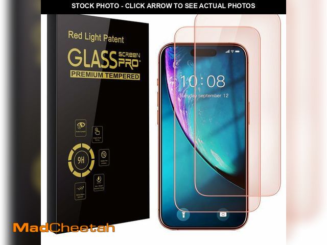 Lot 74-13721272 - WASOCA 2 Pack Screen Protector for iPhone 17 Pro Max [6.9 inch] with Installation Frame, New Red Lig...