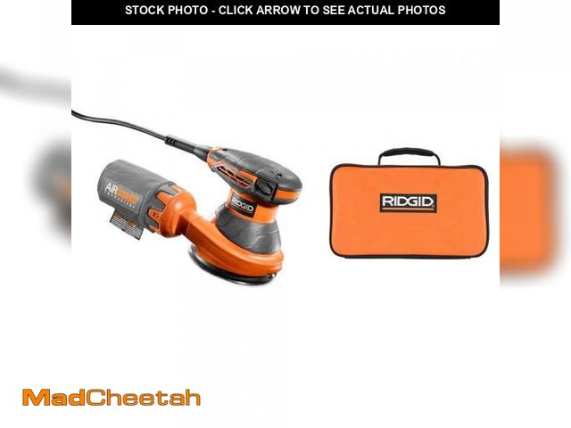 Lot 74-12517372 - RIDGID 3 Amp Corded 5 in. Random Orbital Sander with AIRGUARD Technology R26011 - USED
