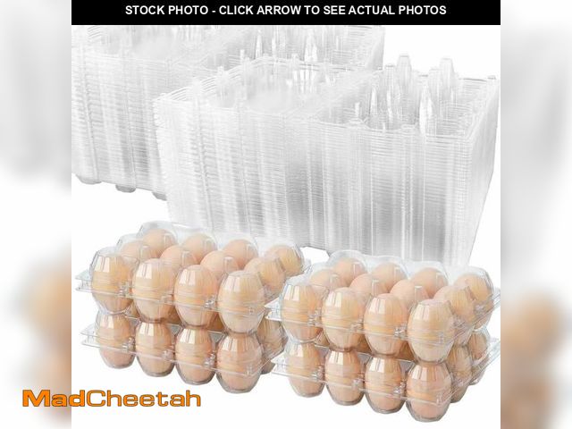 Lot 74-13620748 - 100 Pack 12 Count Plastic Egg Cartons Ã¢â¬â Bulk Cheap Clear Reusable | Egg Cartons Bulk, Egg Hol...