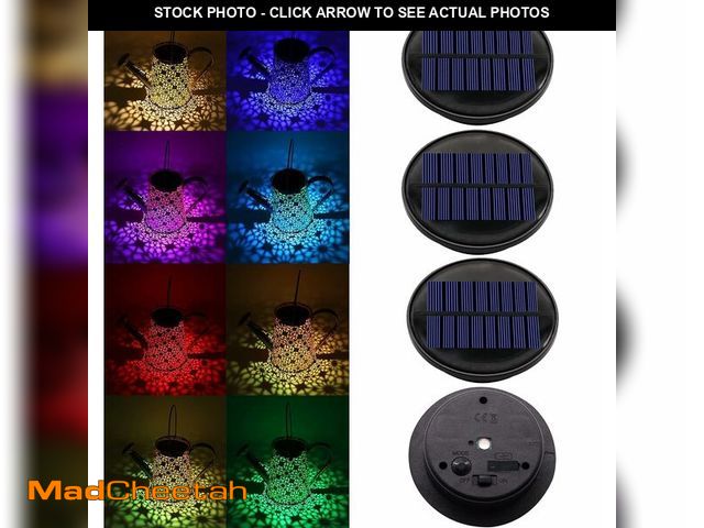 Lot 74-12697512 - 4 Pack Solar Lights Replacement Top Parts, 8 Colors Lantern Lid (Top 3.74 inch, Bottom 2.83 inch) 10...