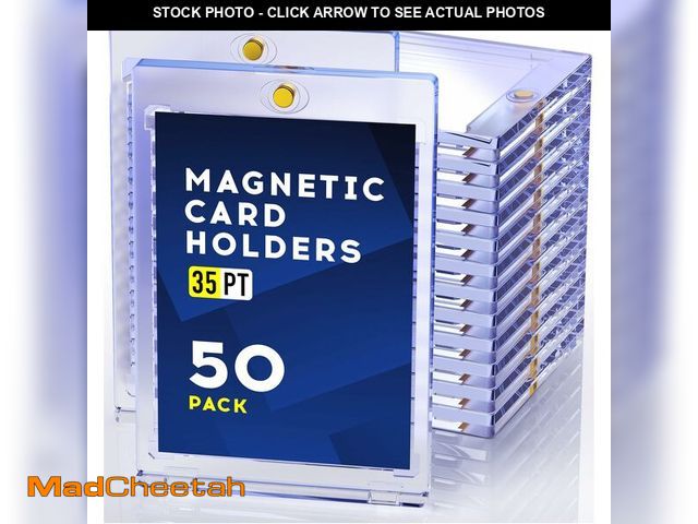 Lot 74-14293893 - 50ct Magnetic Card Holder, 35pt One Touch Card Holder, U-V Protectors Hard Plastic for Trading Cards...
