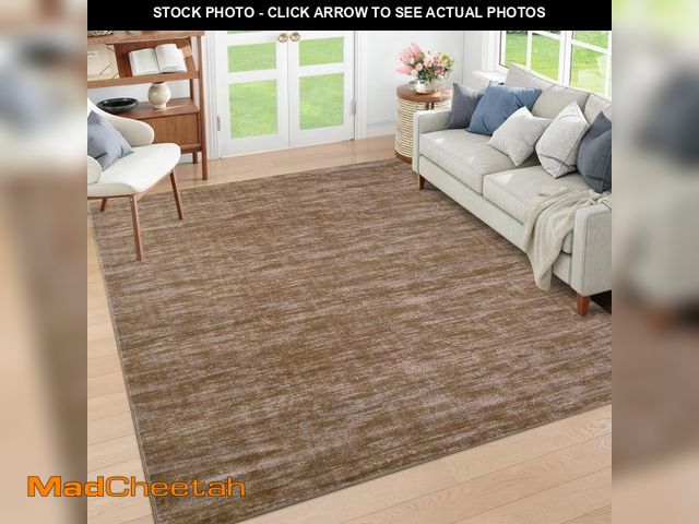 Lot 74-12441822 - RUGSREAL 5x7 Living Room Area Rug Modern Solid Color Rug with Rubber Backing Large Bedroom Throw Car...