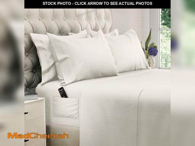 Lot 74-14379847 - DREAMCARE King Size Sheets Set - 6 pcs Breathable Cooling Bed Sheets - up to 15" Deep Pocket King Sh...