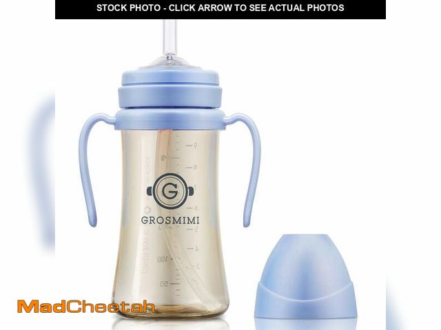 Lot 74-14426826 - GROSMIMI Baby Straw Cup, Spill-Proof PPSU Sippy Cup with Rotating Handles for Babies &amp; Toddlers ...