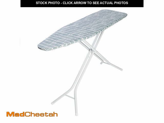 Lot 74-12884794 - Mainstays 4-Leg Ironing Board - 53"x14" Surface Area, Cotton Cover, Adjustable Height - UNUSED
