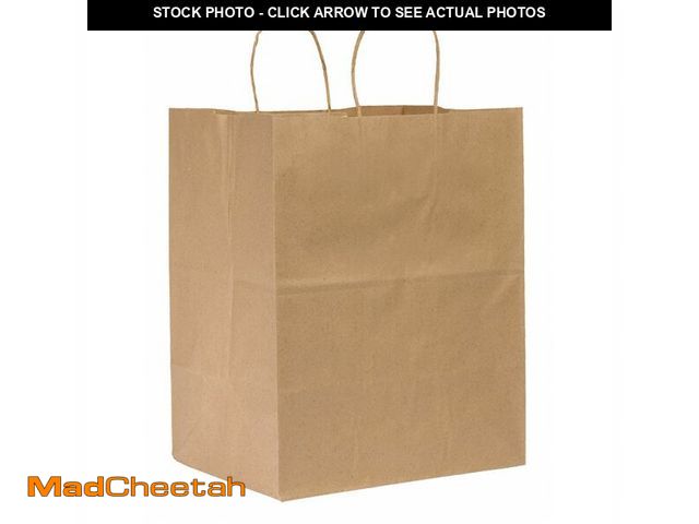 Lot 74-14081334 - SYSCO EARTH BROWN PAPER BAG WITH HANDLE 12 X 9 200CT - UNUSED