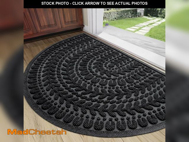 Lot 74-14305151 - RORA Half Circle Door Mat Front Door Mat Outside Entrance Welcome Mats Outdoor Indoor Semicircular D...