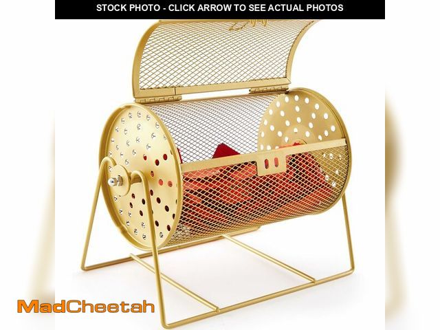 Lot 74-13720371 - Teenyyou 7.09" x 4.72" Small Raffle Drum Upgraded Ticket Spinner Holds 600 Tickets Raffle Wheel Spin...