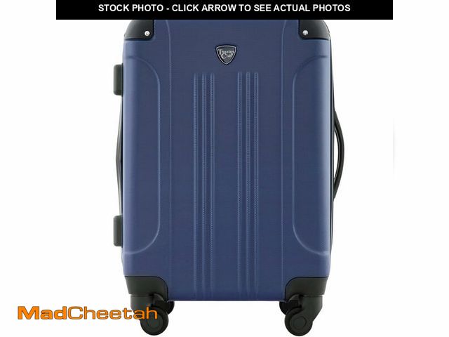 Lot 74-13800863 - Travelers Club Chicago Hardside Expandable Spinner Luggage, Navy Blue, 22" Carry-On - USED