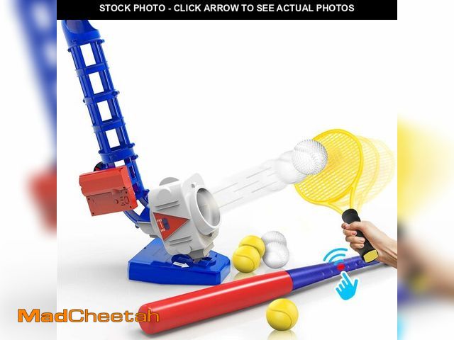 Lot 74-14298304 - iPlay, iLearn Kids Pitching Machine Toys, 2 in 1 RC Baseball Tennis Pitcher, Auto Ball Launching Bat...