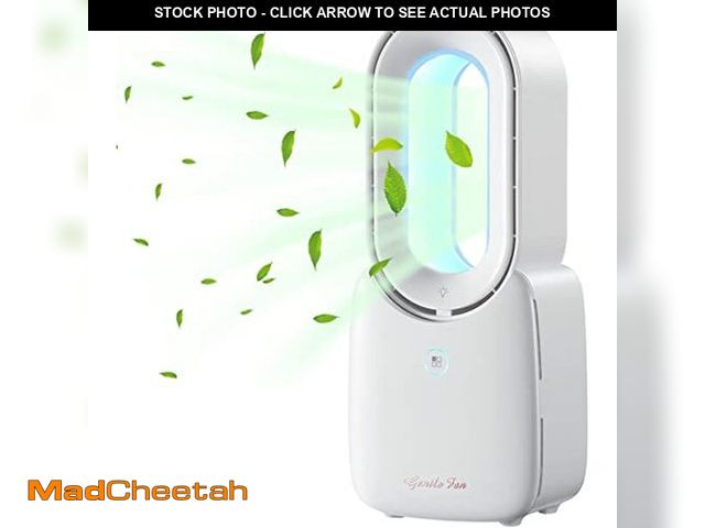 Lot 74-12680851 - (MISSING POWER CORD) let'me Desk Fan, Portable Bladeless Fan 11.8 inch Small Personal Cooling Fan wi...