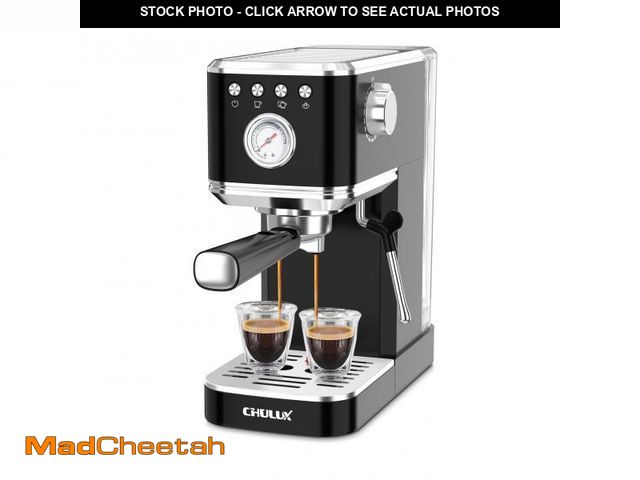 Lot 74-12048333 - CHULUX Slim Espresso Machine with Milk Frother Steam Wand, 20 Bar Professional Italian Pump Semi Aut...
