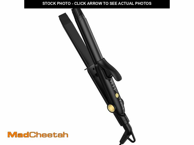 Lot 74-13624648 - Farery Curling Iron 1 Inch &amp; Flat Iron, 2-in-1 Europe Compact Travel Size Curling Wand, Dual Vol...