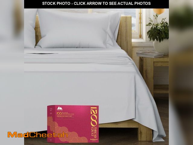 Lot 74-12714636 - Mayfair Linen 100% Egyptian Cotton Queen Sheet set - Luxury 1200 High Thread Count Egyptian Cotton S...