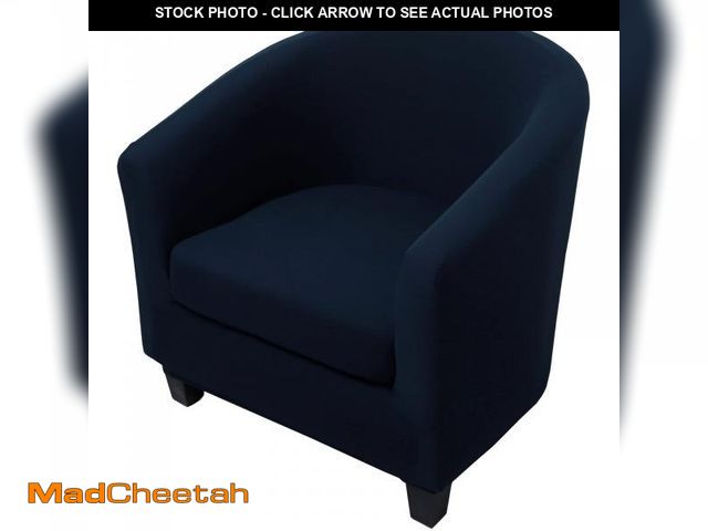 Lot 74-12123204 - WOMACO 2 Pieces Club Chair Slipcover Printed Stretch Armchair Tub Round Barrel Swivel Chair Covers w...