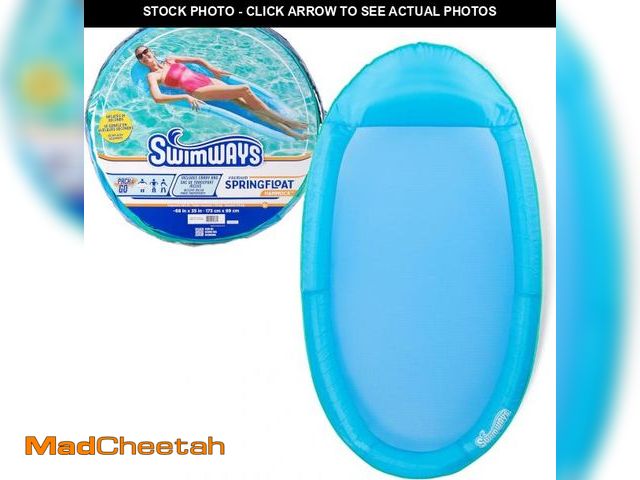 Lot 74-12054272 - SwimWays Spring Float Premium Hammock Pool Lounger, Inflatable Pool Floats Adult with Fast Inflation...
