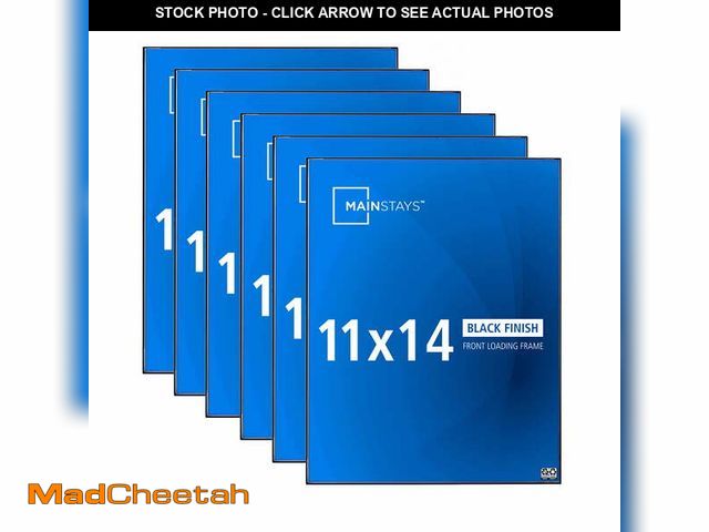 Lot 74-12537245 - Mainstays 11x14 Front Loading Picture Frame, Black, Set of 6 - UNUSED