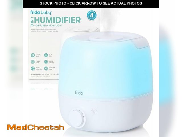Lot 74-12544061 - Frida Baby 3-in-1 Cool Mist Humidifier for Large Rooms, Top Fill Humidifier for Bedroom, Allergy Rel...