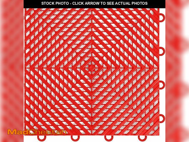 Lot 74-12761936 - IncStores FlooringInc's Nitro 12"x12" Snap-Together Garage Flooring Tiles, Non-Slip Interlocking Pla...