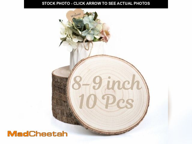 Lot 74-13710991 - 10 Pack Wood Centerpieces for Tables Natural Round Wood Slices for Rustic Wedding Decor and Table De...