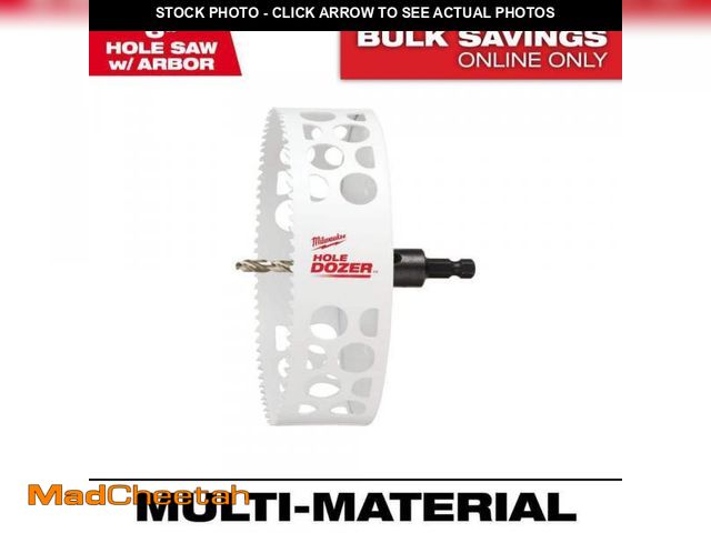 Lot 74-12492413 - Milwaukee 6 in. Hole Dozer Bi-Metal Hole Saw with 3/8 in. Arbor and Pilot Bit - UNUSED