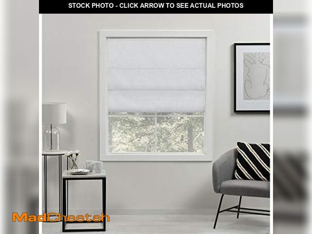 Lot 74-12399018 - (MISSING HARDWARE) Exclusive Home Curtains Acadia 100% Blackout Polyester Roman Shade, 64" L x 27" W...
