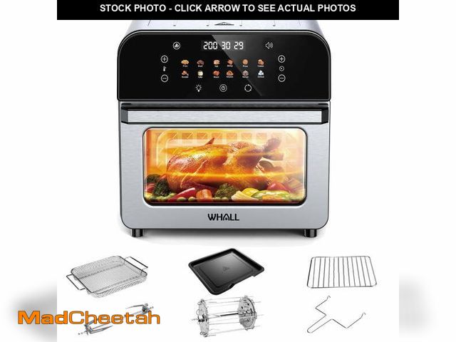 Lot 74-12804925 - Whall 12QT Touchscreen Air Fryer Toaster Oven, 12 Pre-set Menus, Clear Window, Less Oil - USED