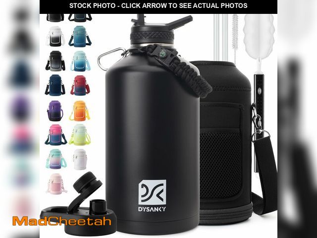 Lot 74-12602275 - DYSANKY 1 Gallon Water Bottle Insulated | Thickened Stainless Steel Vacuum Metal Water Jug | Portabl...