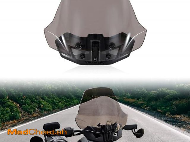 Lot 74-12524943 - SAUTVS Dark Tinted Wider Adventure Adjustable Windshield for Ryker, XXL Front Tinted Dustproof Durab...