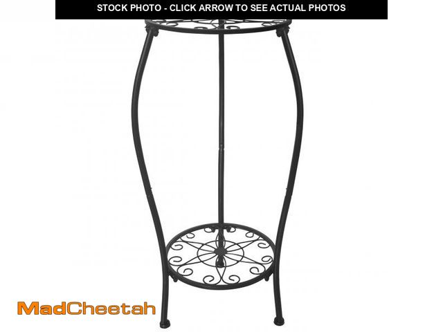 Lot 74-12440214 - NOAMOO Metal Plant Stand 2 Tier Indoor Outdoor, Tall Flower Pot Shelf Rustproof Stable Corner Stand,...