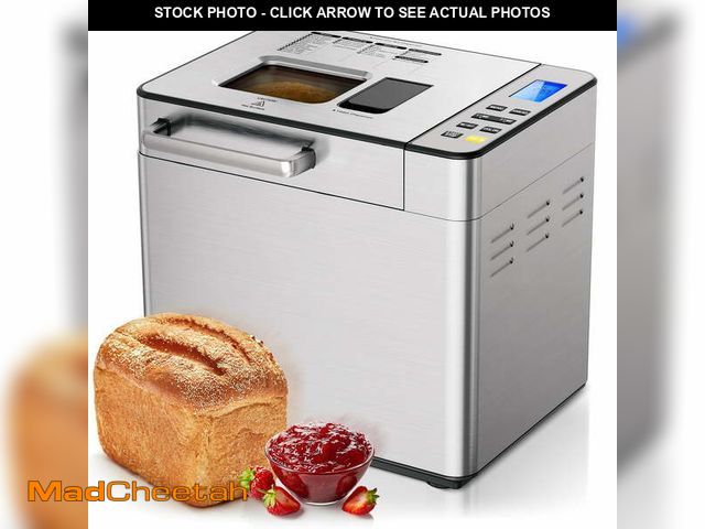 Lot 74-12889493 - Simzlife 25-in-1 Bread Maker Machine, 2LB Capacity for Dough &amp; Bread with Automatic Fruit and Nu...