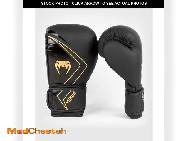 Lot 74-12556482 - Venum PU Contender 2.0 Boxing Gloves - Black/Gold - 12oz - Unisex - Sparring and Bag Training - UNUS...