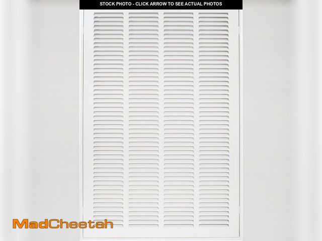 Lot 74-12399742 - EZ-FLO 16 x 25 Inch (Duct Opening) Return Air Vent Cover for Wall or Ceiling, Solid Steel Return Air...
