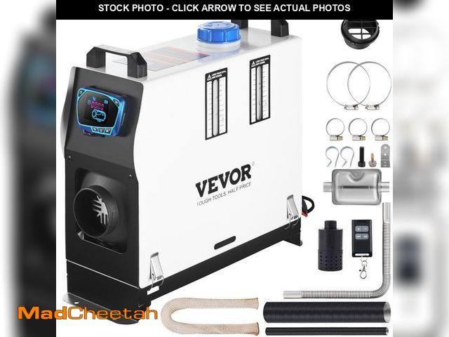 Lot 74-13069819 - VEVOR 27297 BTU Diesel Air Heater 12-Volt Parking Heater with Red LCD Switch and Remote Control Dies...