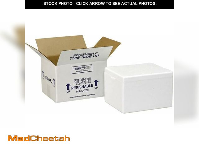 Lot 74-14348978 - Polar Tech 245C Thermo Chill Insulated Carton with Foam Shipper, Medium, 17" Length x 10" Width x 8-...