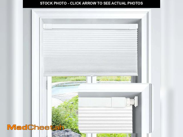 Lot 74-12890083 - LazBlinds Cordless Cellular Shades, No Tools No Drill Light Filtering Honeycomb Shades Pleated Blind...