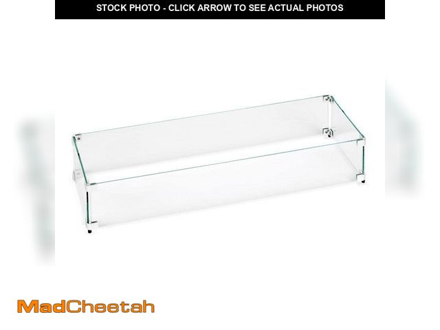 Lot 74-14374272 - 35.5 in. x 11.5 in. Tempered Glass Flame Guard - UNUSED