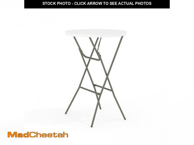 Lot 74-12154314 - Flash Furniture Elon 32' Round Folding Bar Height Table for Parties and Commercial Events, Indoor/Ou...