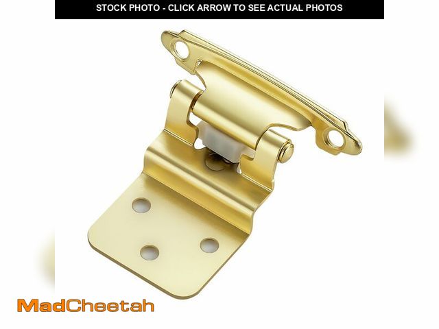 Lot 74-12977006 - Ravinte 20 Packs (10 Pairs) 3/8" Inset Gold Cabinet Hinge,Self Closing Hinges for Kitchen/Bathroom/F...