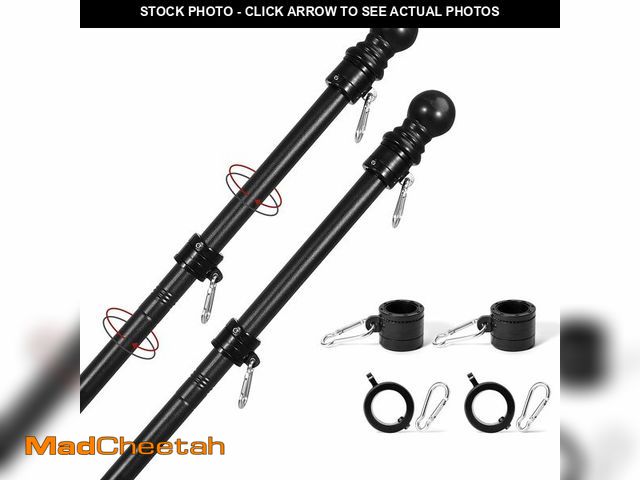 Lot 74-14054842 - Yeesun Flag Pole,6FT Flag Pole Kit(2 Packs) for 3' x 5'American Flag, Flag Pole Holder for Outside H...