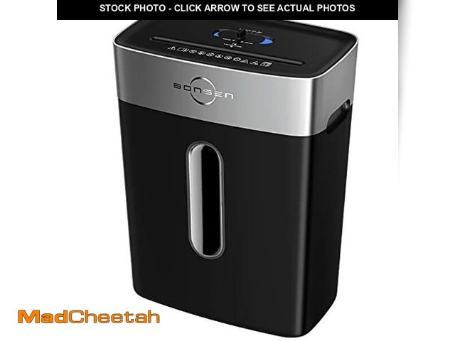 Lot 74-12801472 - BONSEN Shredder for Home Office, 4 Gallons 8-Sheet Cross Cut Credit Card Shredder, Small Paper Shred...