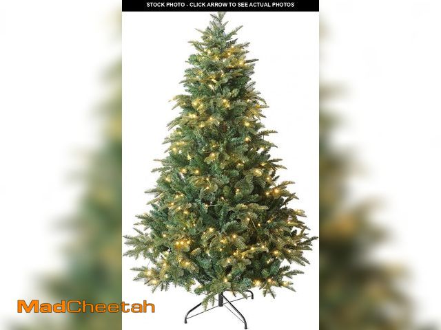Lot 74-12139583 - Pre-lit Artificial Christmas Tree 6Ft, Luxury Full Xmas Tree with 300 LED Lights, 1000 PE&amp;PVC Br...