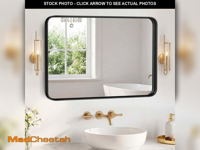 Lot 74-14260075 - CONCETTA Shatterproof Bathroom Wall Mirror â30" x 40" Vanity Mirror with Rectangular Metal Frame, ...