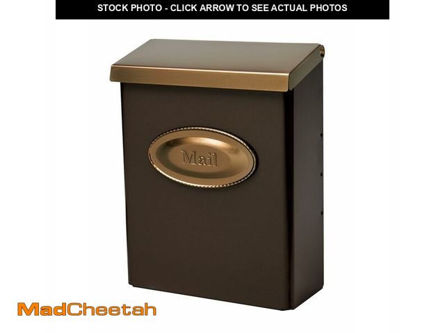 Lot 74-14473088 - Architectural Mailboxes Designer Locking Wall Mount Mailbox, Bronze, Medium - USED