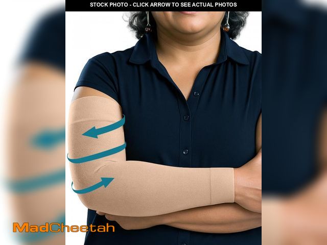 Lot 74-12217363 - KEMFORD Compression Lymphedema Arm Sleeves for Women - 15-20 mmHg, 1 Pair, Beige, S/M - Medical Arm ...