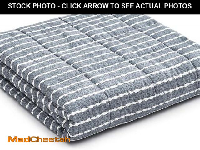 Lot 74-12333998 - YnM Weighted Blanket,Heavy 100 Percent Oeko-Tex Certified Cotton Material, Bed Blanket for One Perso...