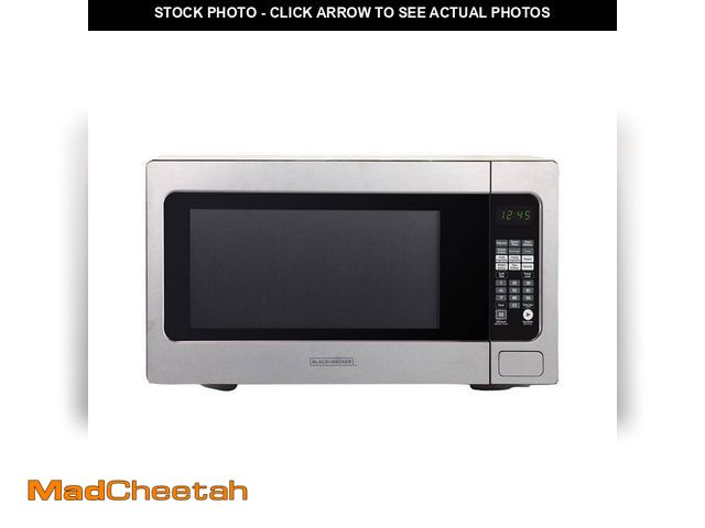 Lot 74-12558284 - BLACK+DECKER 2.2 cu. Ft. Countertop Digital Microwave in Stainless Steel with Sensor Cooking Technol...