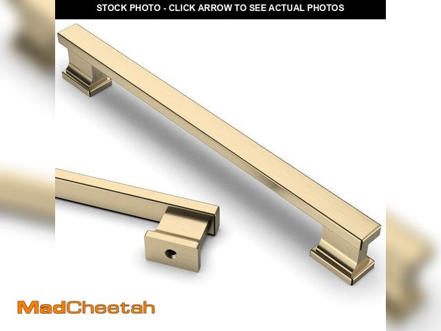 Lot 74-12969451 - Asidrama 6 Pack 6.3 Inch(160mm) Brushed Brass Kitchen Cabinet Handles, Cabinet Pulls Kitchen Cabinet...