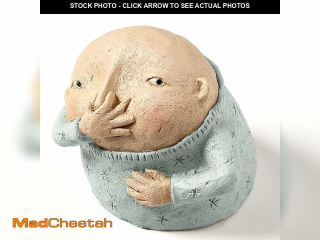 Lot 74-14206959 - Boy Holding Nose Bathroom Statue: Funny Boys Bedroom Decor for Shelf Sitters - Quirky Toilet Sculptu...