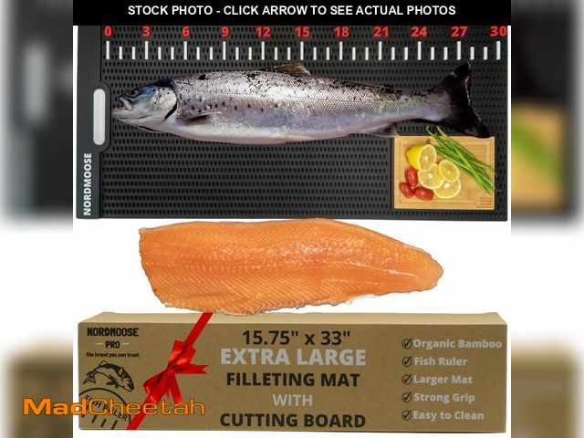 Lot 74-14270622 - Nordmoose Fish Fillet Mat with Fish Cutting Board, Extra Large 33"x15.75", Portable &amp; Grippy Fis...